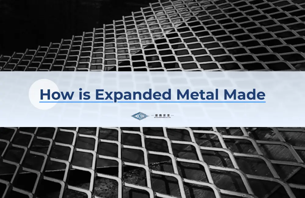 A cover photo for this article explaining how expanded metal is made